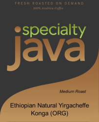 Ethiopian Natural Yirgacheffe Konga (ORG) - Sample-3 oz